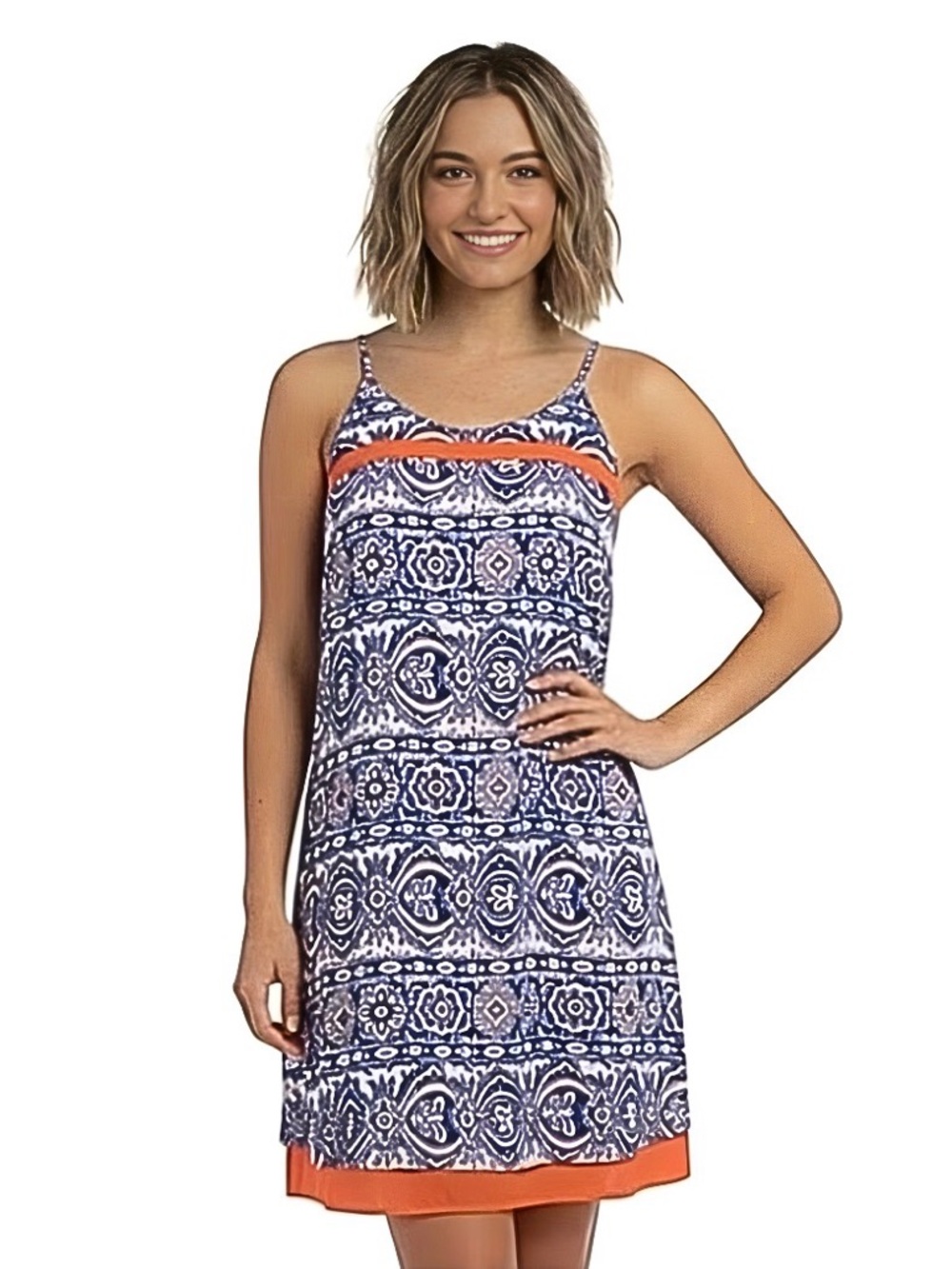 THML Anthropologie Luceea Blue Orange Paisley Shift Dress NWT Size Medium